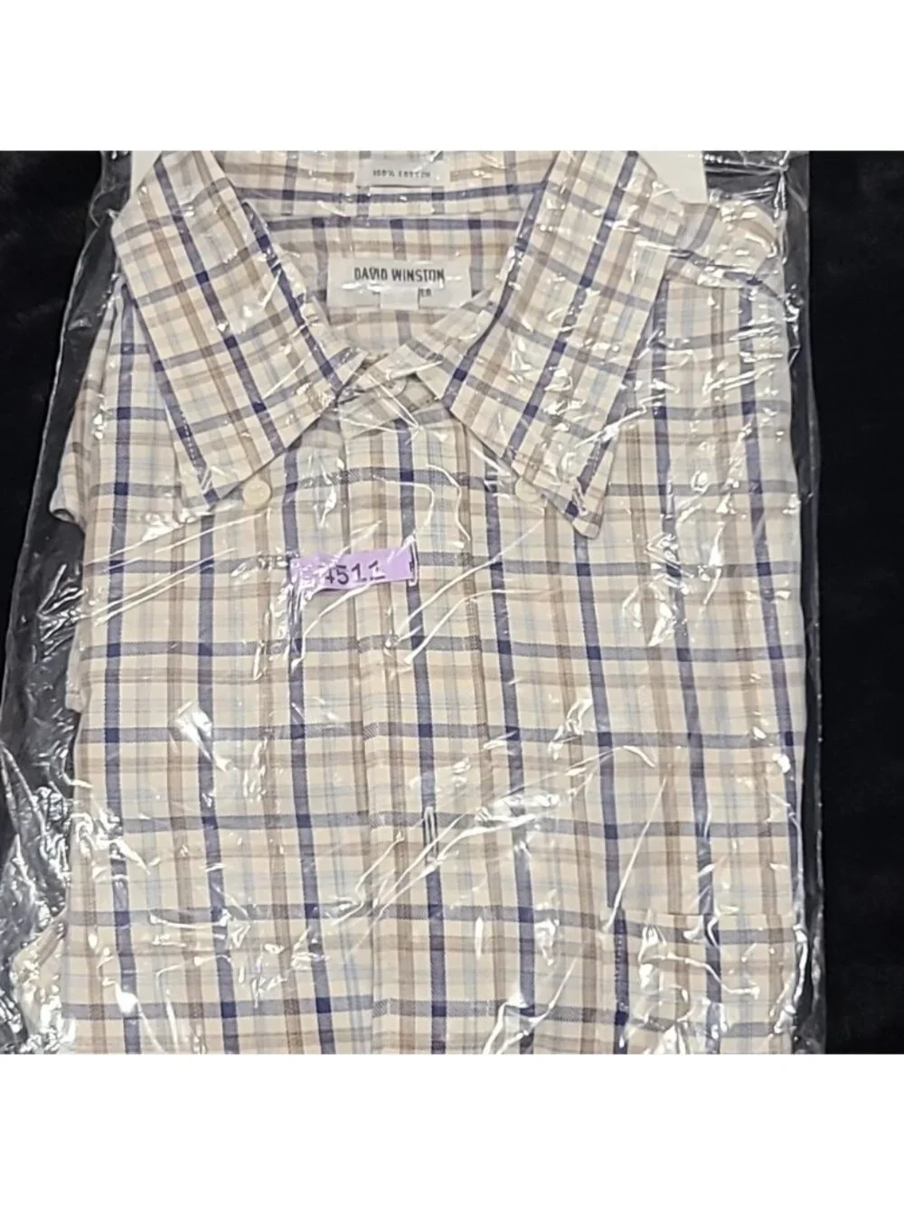 David Winston 100% cotton long sleeve dress shirt
